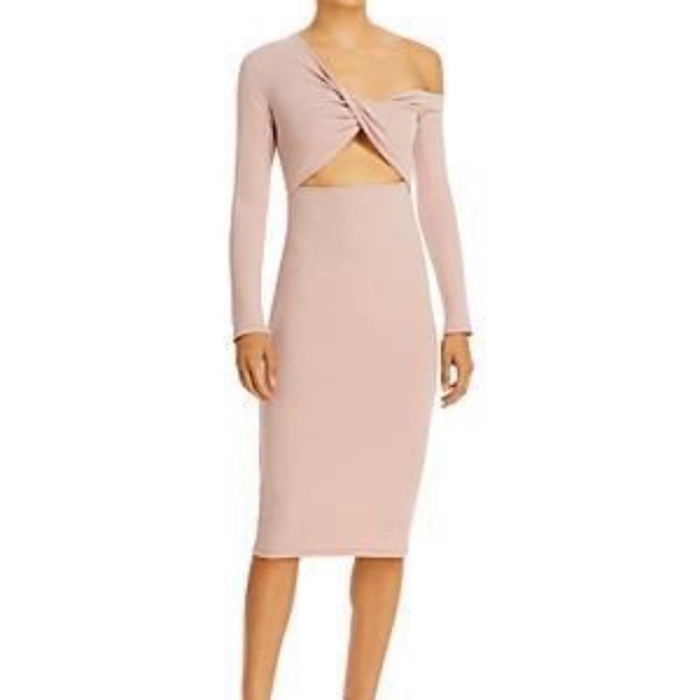 Vici Pink Ribbed Midi Dress